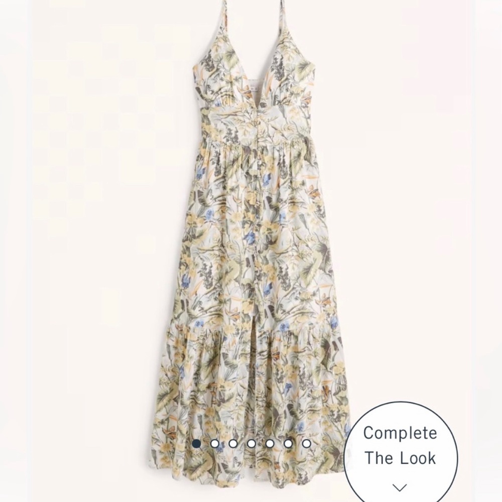 Abercrombie Floral print button through maxi dress